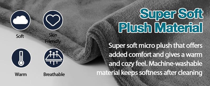 DAILYLIFE Portable Heated Massage Shawl IPX-0, 24 Modes, 6 Heat Settings, 4 Vibration Modes, Auto Off, Machine Washable, Warming Mat, Gifts for Women, Mom, Mother’s Day, FathersDayGift