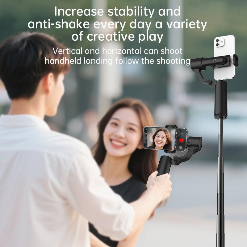 Dual-Axis Ai Face Recognition Gimbal with Tripod Stand, Phone Stabilizer, Handheld Gimbal, 360° Follow Focus, Anti-Shake, Videography Equipment, Christmas Gift