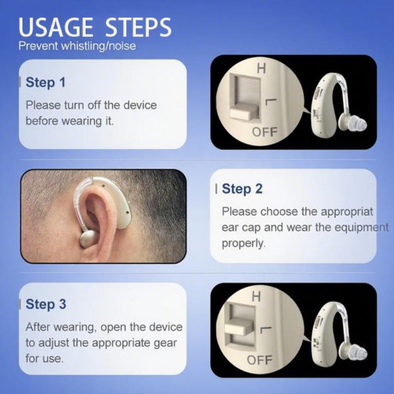Mobile phone sound amplifier, hearing aid, personal sound amplification headphones, adjustable volume enhanced headphones, lightweight and comfortable full-ear headphones suitable for the elderly and adults, suitable for daily use.