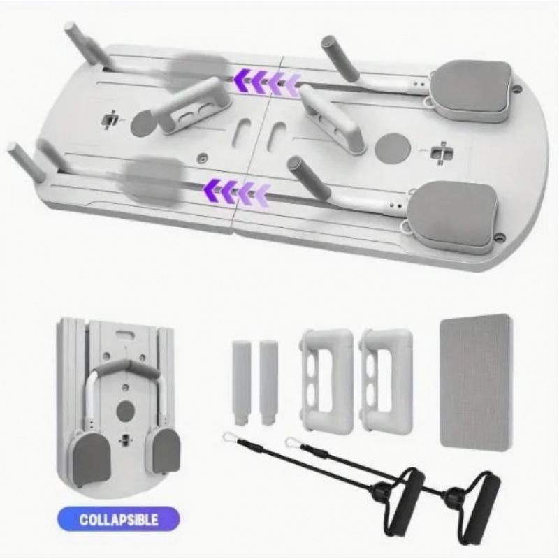 Pilates Board at home - (Pink) 8 in 1 Pilates Sliding Board ，2026 Pilates Reformer Set, pilates at home workouts，Multi-Purpose Foldable Pilates Reformer Board for Home Pad ， pilates board