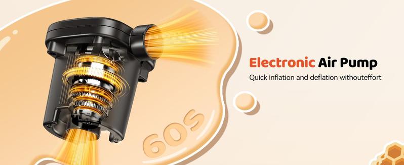 CoziBB Inflatable Toddler Travel Bed, Portable Travel Bed with Flocked Mattress, Built-in Pillow & Carry Bag, 4 Side Safety Bumpers for Toddlers