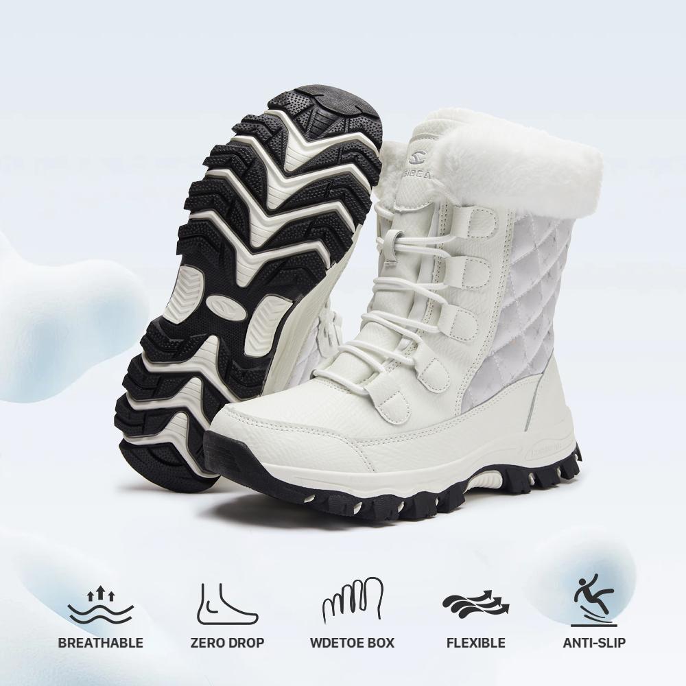 HOBIBEAR Women's Snow Boots Anti-Slip Waterproof Outdoor Shoes Winter Snow Boots Warm Fur Lined Comfortable Shoes for Women