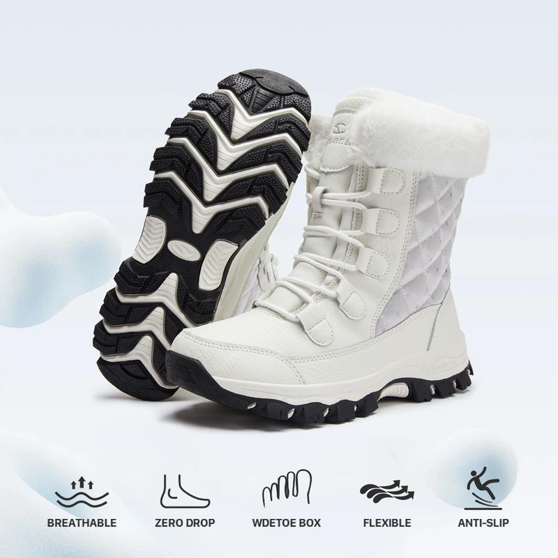 HOBIBEAR Women's Snow Boots Anti-Slip Waterproof Outdoor Shoes Winter Snow Boots Warm Fur Lined Comfortable Shoes for Women