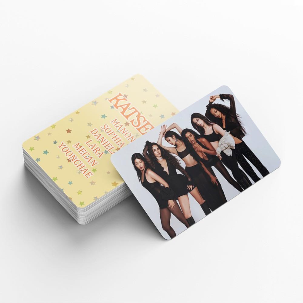 K-Pop Girl Group 3-Inch Double-Sided Lomo Card Decorative Photo Stickers, Fan Collection Accessories, Cross-Border Merchandise