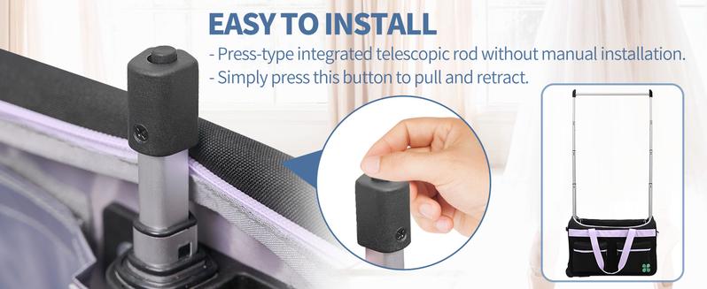 Lilypelle 23"/27" Dance Bag with Garment Rack, Collapsible Rolling Duffel with Wheels – Travel Bag for Competitions, Shows, and Performances