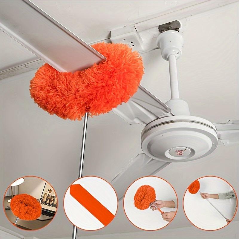 Extendable Removable Microfiber Duster | Anti-Static, Washable | Ideal for Ceiling Fans, Household & Seasonal Cleaning (Summer/Fall)