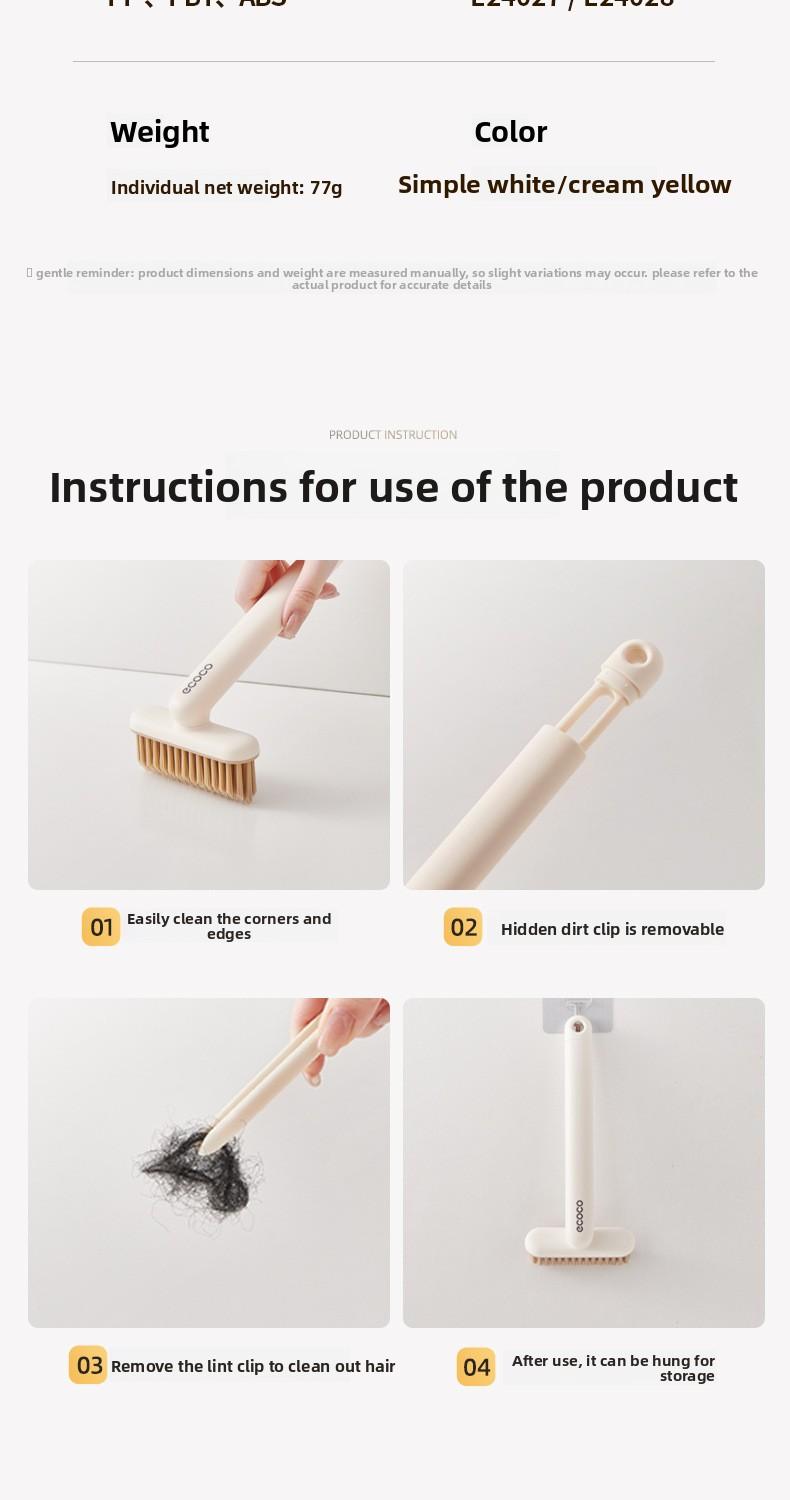 Tile Grout Scrub Brush Hard Bristle Rotating Bathroom Cleaner for Toilet Sink Shower Floor Grout Stain Remover