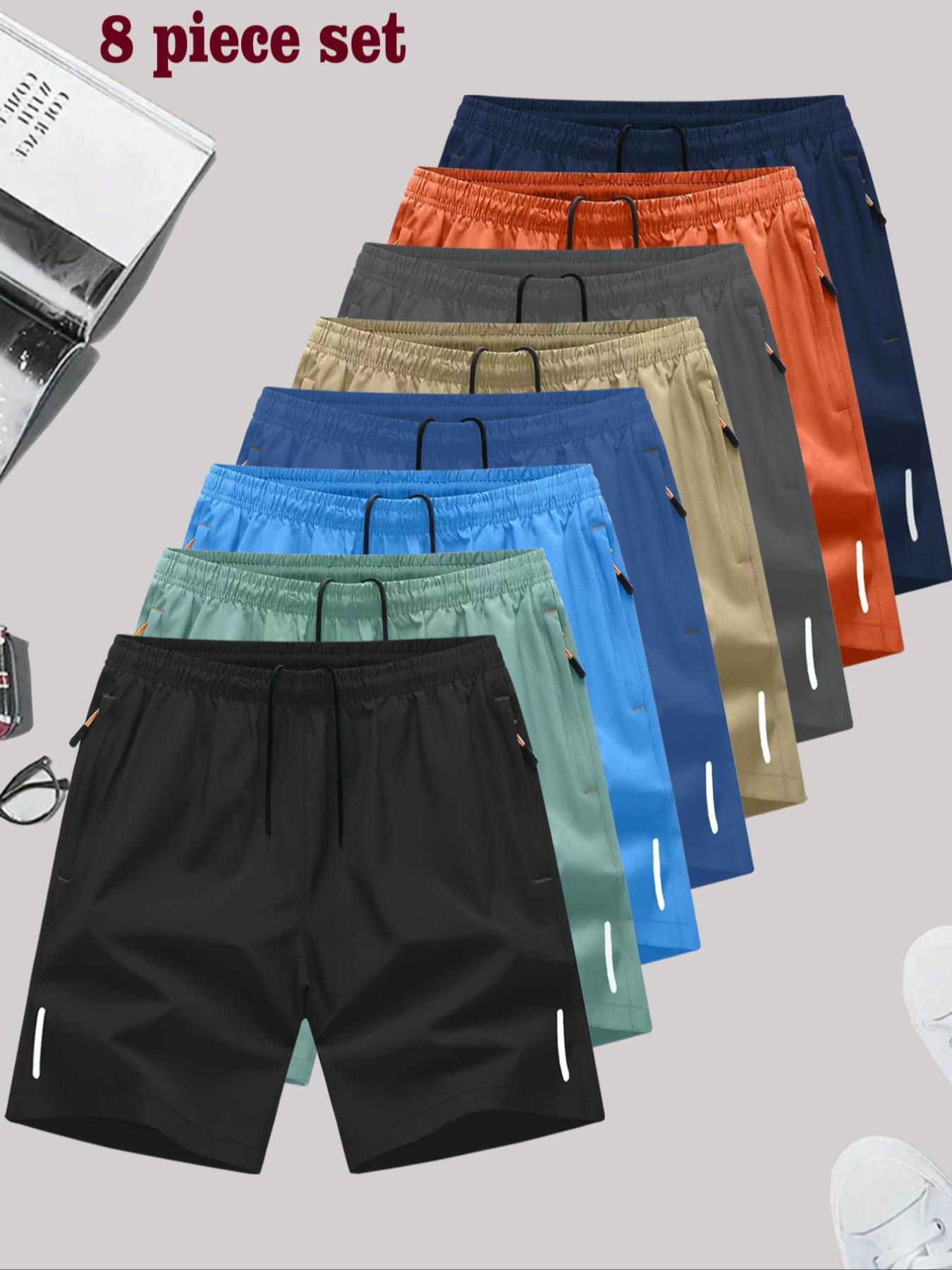 Men's Casual Sports Shorts, Quick-Drying Running Fitness Training Breathable Fashion Printed Knee Length Pants