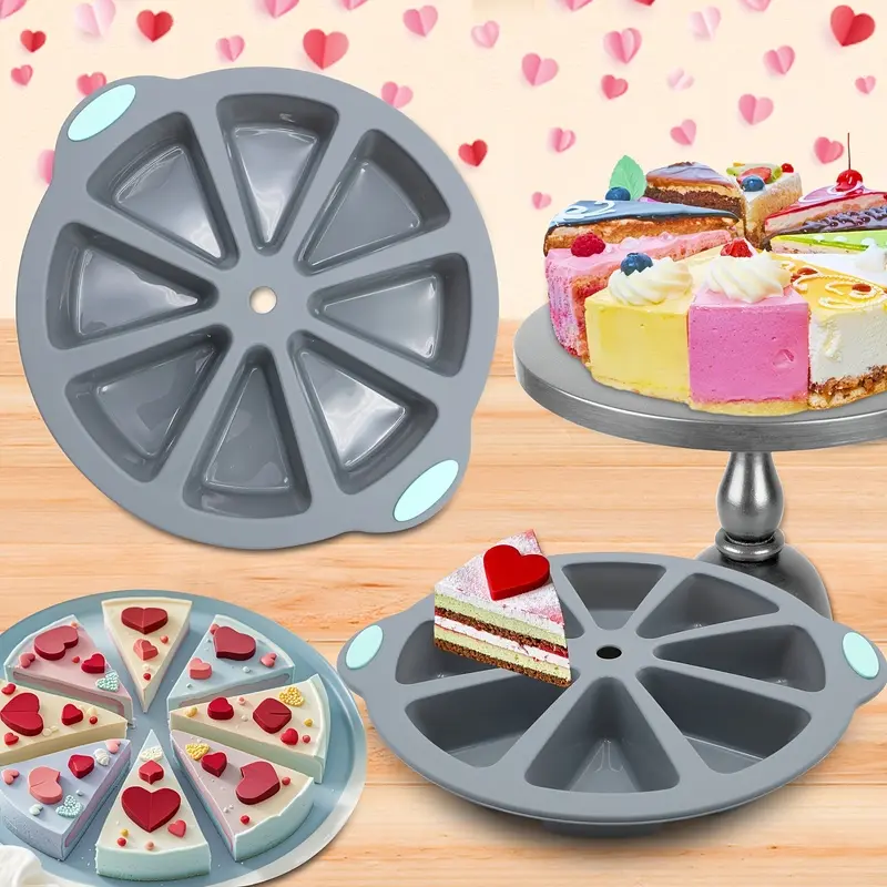 Triangle Silicone Baking Mold, Non-Stick Easy Release for Brownies Cupcakes Pancakes, Even Heat Distribution, Durable & Easy Clean, Great for Weddings Birthdays Halloween