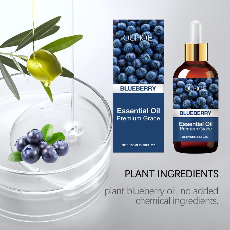 Ouhoe Blueberry Soothing Essential Oil, Moisturizing Hair Care, Full Body Skin Care, Nail Care, Multi-Functional Essential Oil