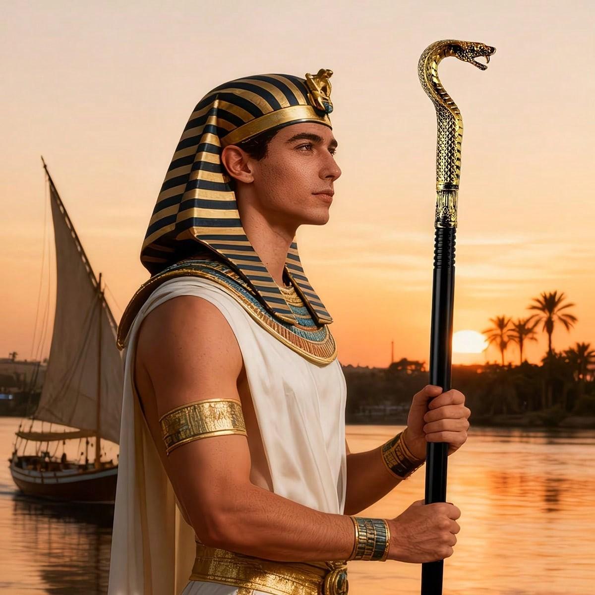 High Snake Eye Glasses Staff, Pharaoh Wand, Wizard Stick, Cosplay Prop, Halloween Costume, Theme Party, Stage Performance Decor