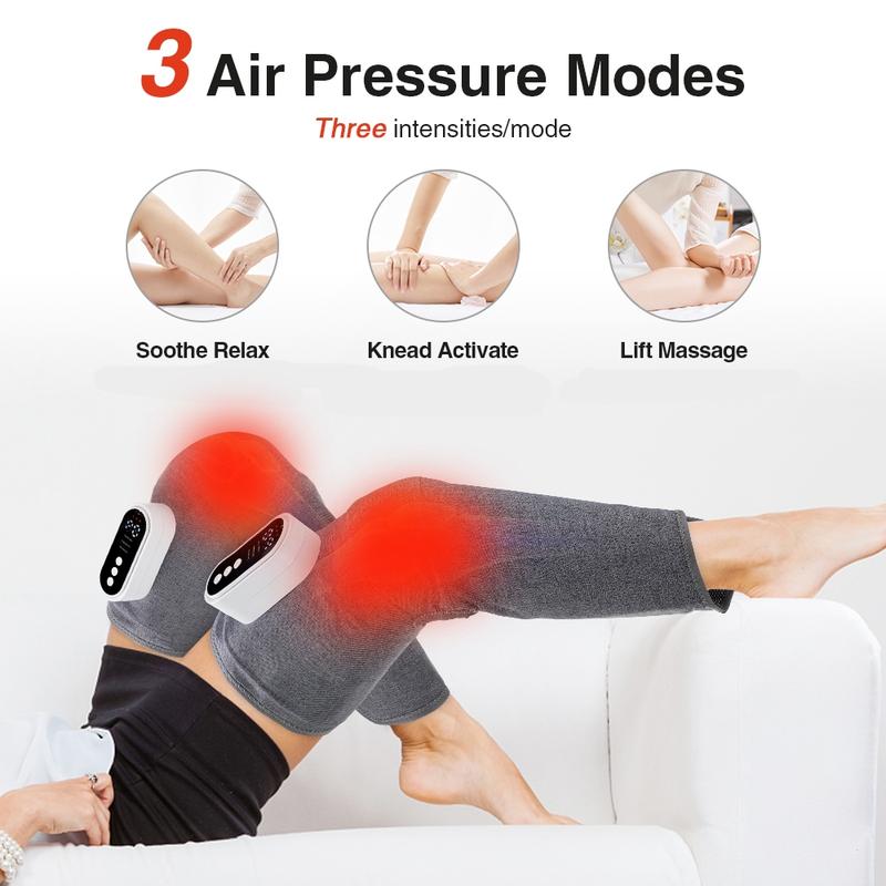 Electric Thigh Calf Leg Massager, 2 Counts/set Type-c Rechargeable 3 Speed Hot Compress Knead Leg Massager, Winter Leg Massage Device for Women & Men, Christmas Gift, Stocking Fillers, New Year Gift