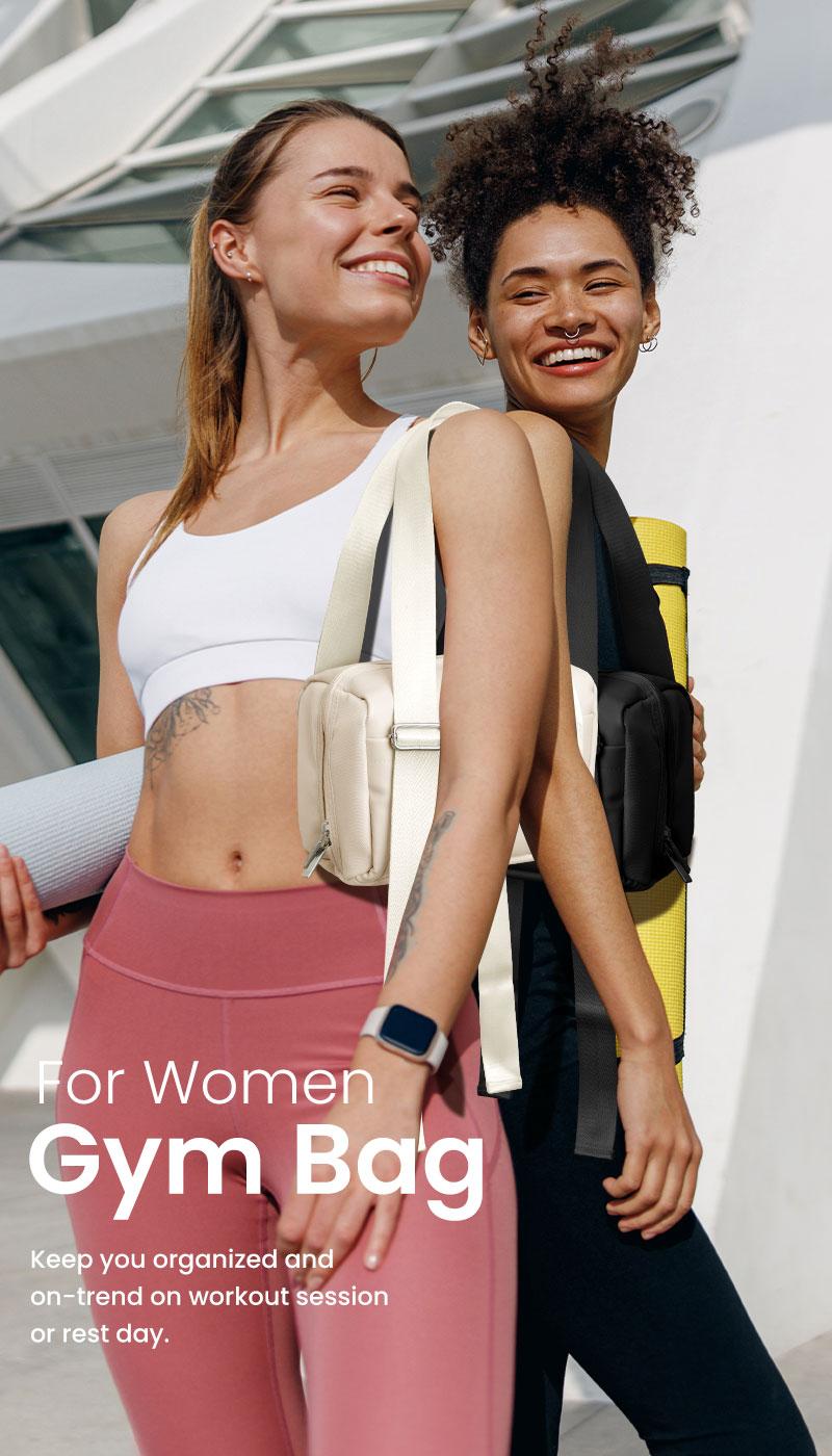 MEXS Gym Bag for Women 6L Workout Sport Bags, Travel Duffle Bag Carry On Weekender Bag with Shoe Compartment Multi-Pockets Travel bag