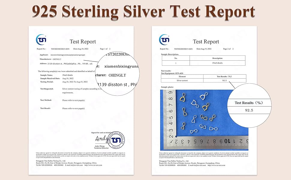 Gold Plated 925 Sterling Silver Pinch Bails for Pendants Clasp Connectors Bails for Jewelry Necklace Clip Pendant Clasps(Made in Italy)