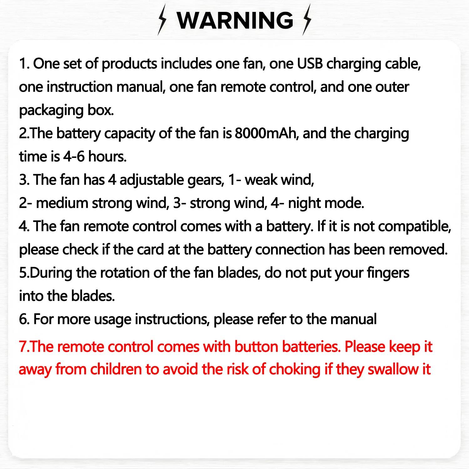 Standing Fan with Remote Control, Adjustable Head Rotation & Timer, Foldable Design, 3 Wind Speeds, Night Mode, Suitable for Living Room & Bedroom, Rechargeable Multifunction Fan