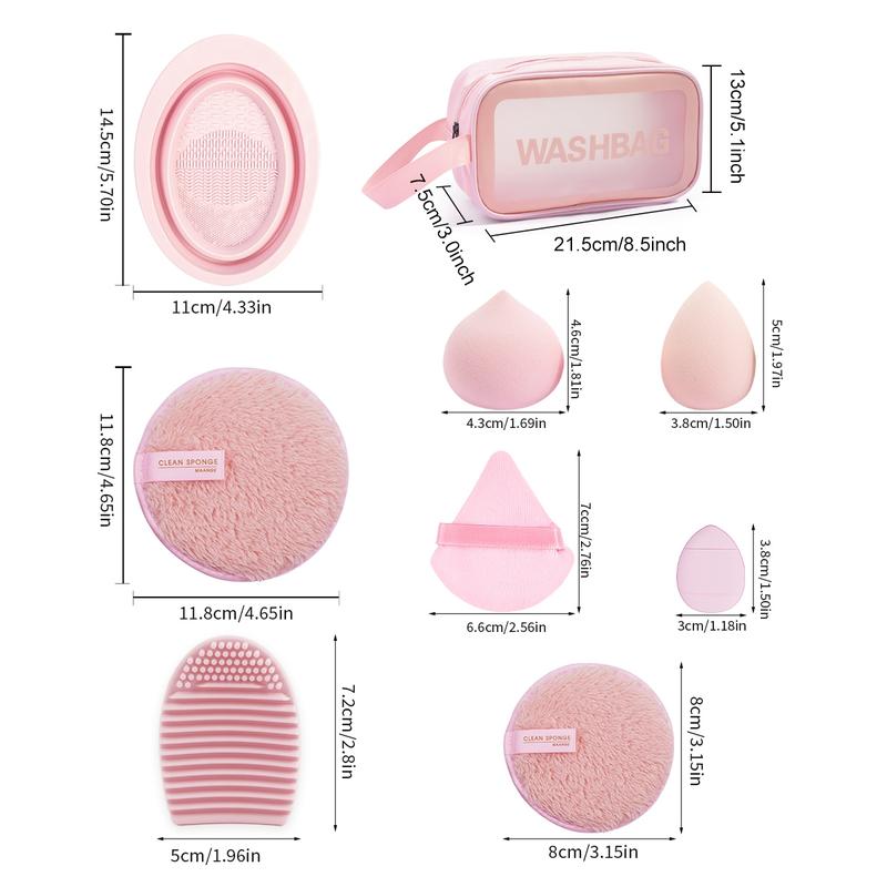 MAANGE Makeup Brush Set, 27/49pcs/set Makeup Tool Set Including Soft Brushes, Beauty Sponges, Powder Puffs, Brush Cleaner Mat, Bag and Makeup Accessories Organizer, Multifunctional Makeup Kit for Beginners