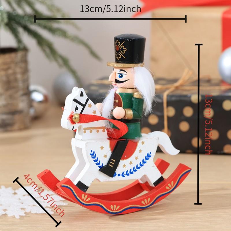 Classic Wooden Nutcracker Ornament Set, Hand-Painted Mini Soldier Statues, Christmas Decor, Gift Box, Holiday Decoration