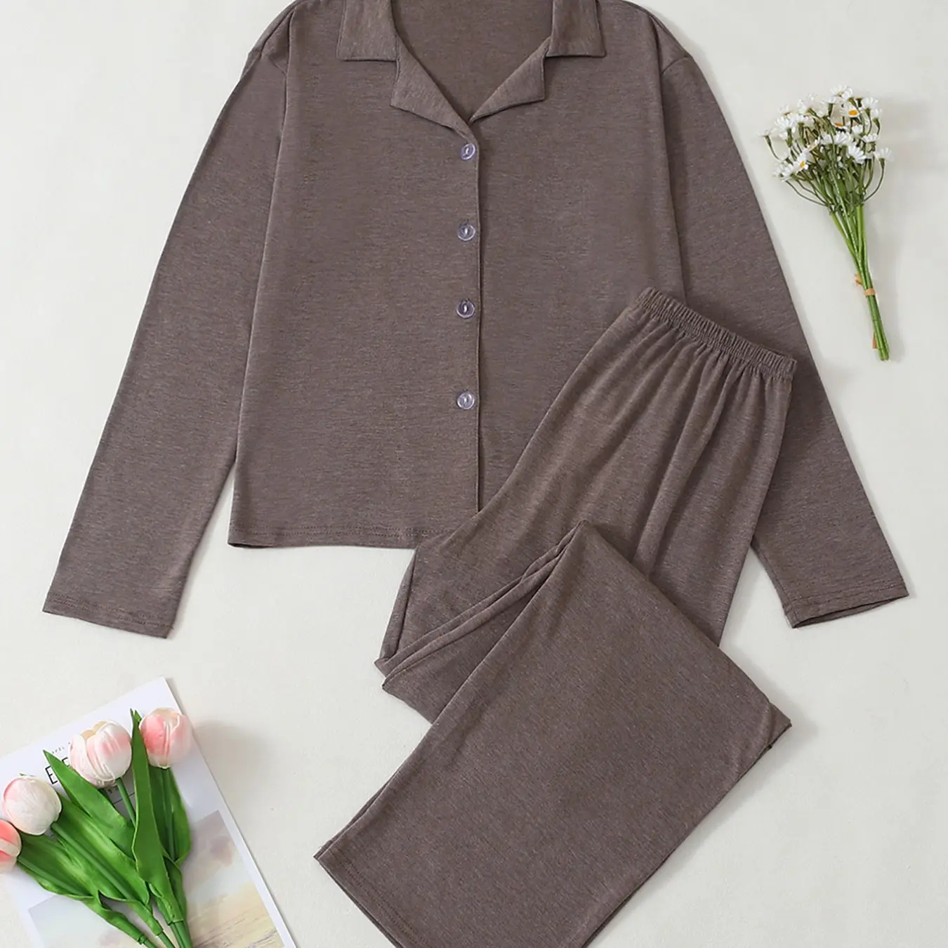 Women's Casual Pajama Set, Sleeveless Fitted Sleepwear, Soft Fabric, All Seasons, Indoor Outdoor Wear, Comfortable Home