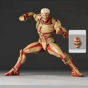 Kaiyodo Attack on Titan Armored Titan Eren Jaeger Revoltech Yamaguchi Anime Action Figure Figurine PVC Movable Ko Model Toy Gift
