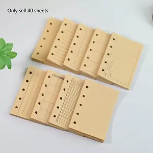 6-Hole 40-Page M5 Notebook Paper Refill, Office Organizer, Planner/monthly/weekly Schedule/daily Log/checklist, Grid, Hole-Punched Easy Tear-Out, Office Use