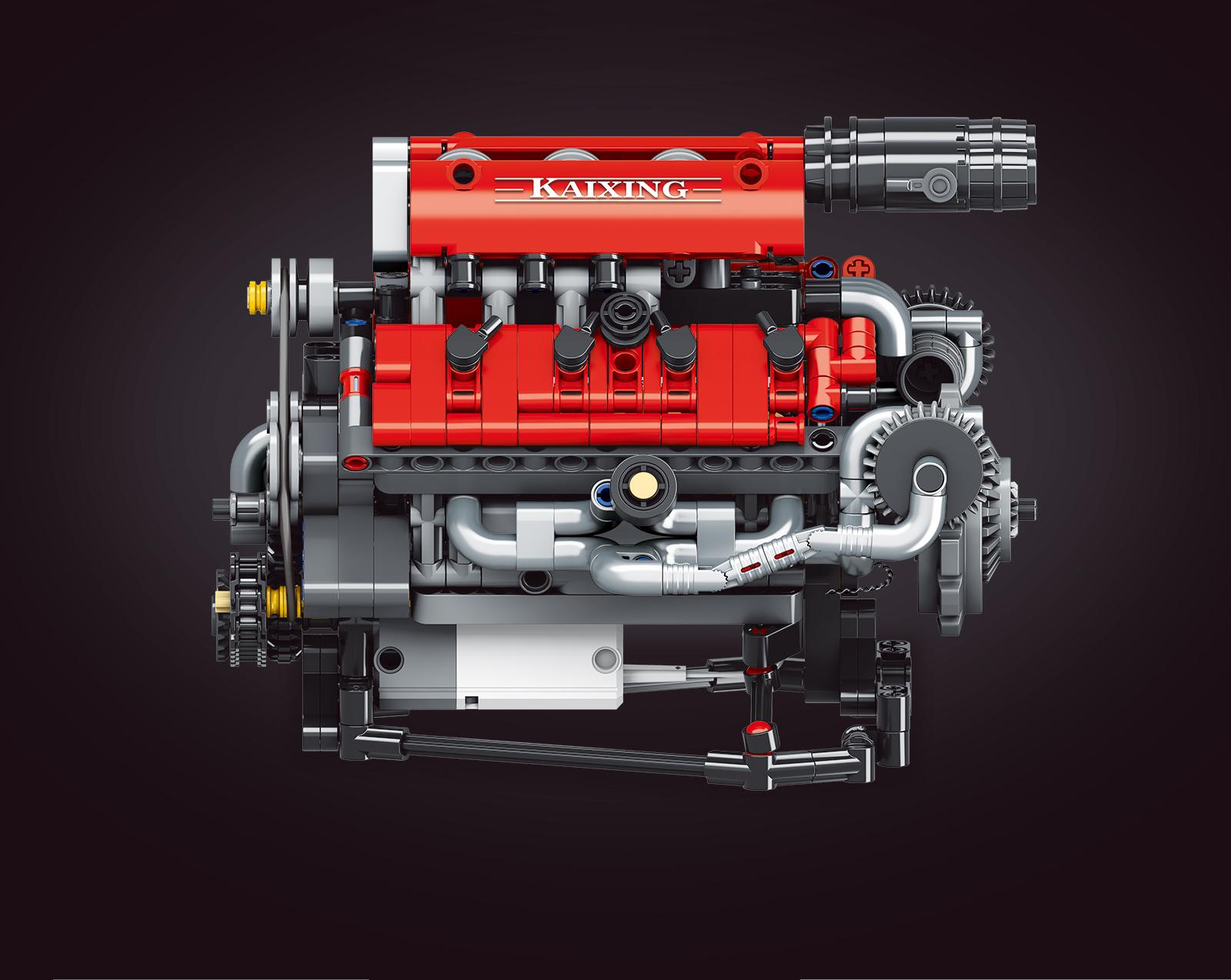 V8 Engine Building Kit 660+ Pieces, Dynamic Transmission Model with Visible Gears, Stem Educational Toy for Kids, Perfect Gift for Car Enthusiasts