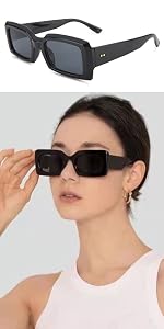 COASION Wrap Around Sunglasses for Women Trendy Rimless Futuristic Shades Y2k Shield Flat Top Fashion Eyeglasses