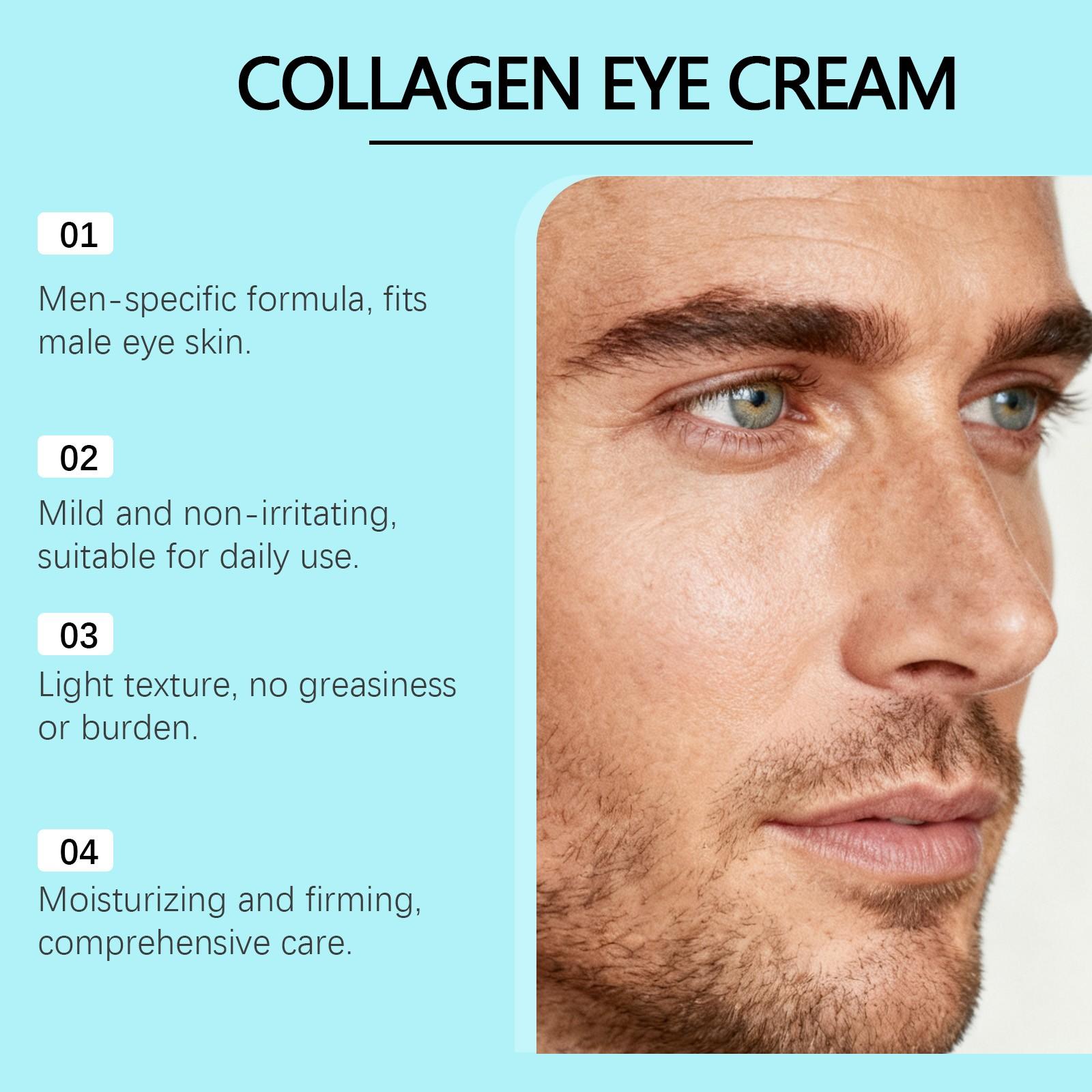 East Moon Men's Collagen Eye Cream, Gentle Care for Eye Area, Moisturizing and Easy Absorption, Hydrating Eye Cream for Men