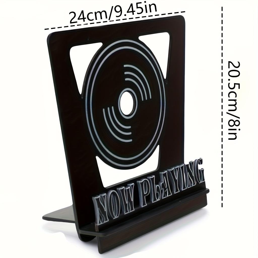 Wooden Vinyl Record Rack, Cool Design Holds 5-7 Covers, Display Lps CD DVD, Ideal Gift, Stylish Storage Solution