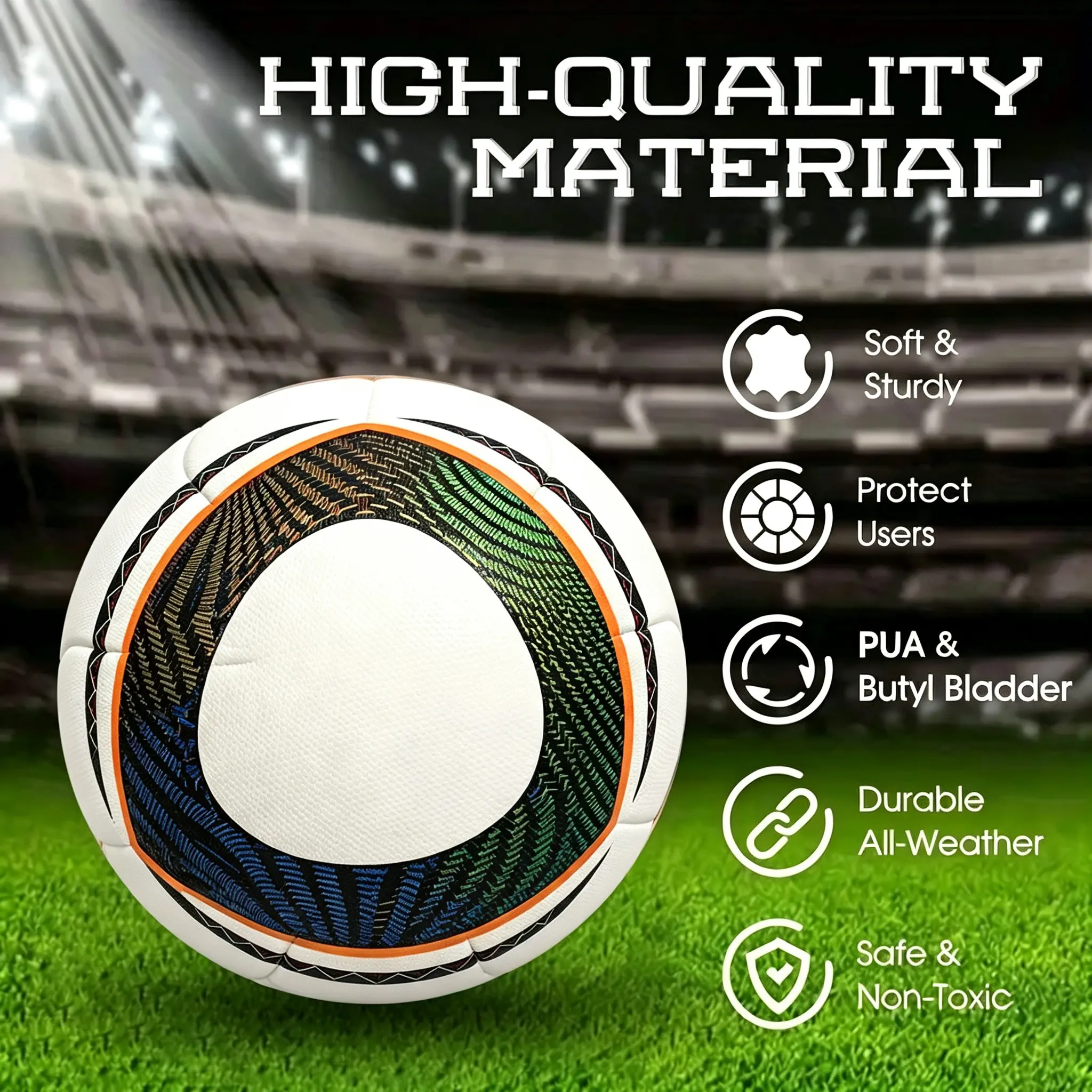 Professional Size 5 Soccer Ball, PU Material, Ideal for Adult Use, Perfect for Matches and Training, Durable and High-Quality Design, Outdoor Match Ball