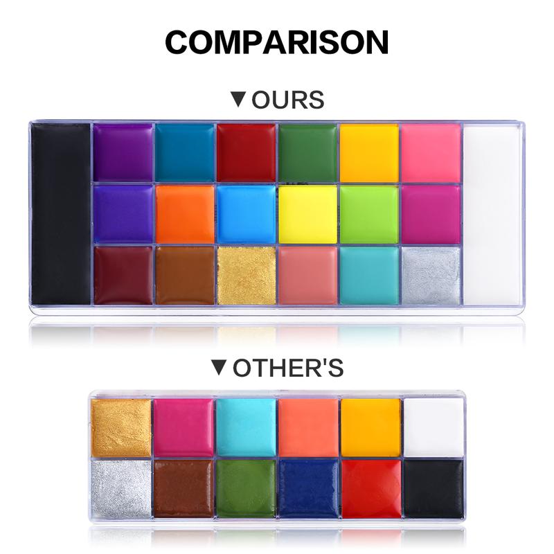 UCANBE Athena Face and Body Oil Paint Palette, Professional and Safe Non-Toxic Tattoo Halloween Special Effects Party Makeup Kit for Kids and Adults Products