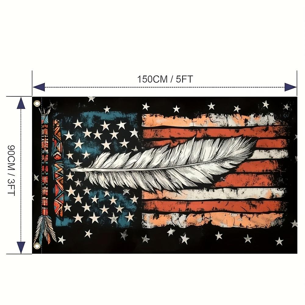 1pc, Modern Art Flag, Local American Tribal Pattern, 100% Polyester, Design for Outdoor Events, Parades, Competitions And Home Decor
