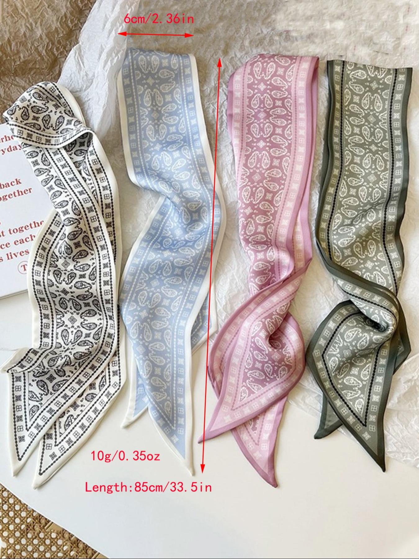 All over Print Scrunchie (4pcs), Casual Versatile Hair Accessories for Women & Girls, Minimalist Headwear Suitable for Thick Hair, Ponytail Hairstyle, Fashion Hair Accessories for Party, Daily Clothing Decor