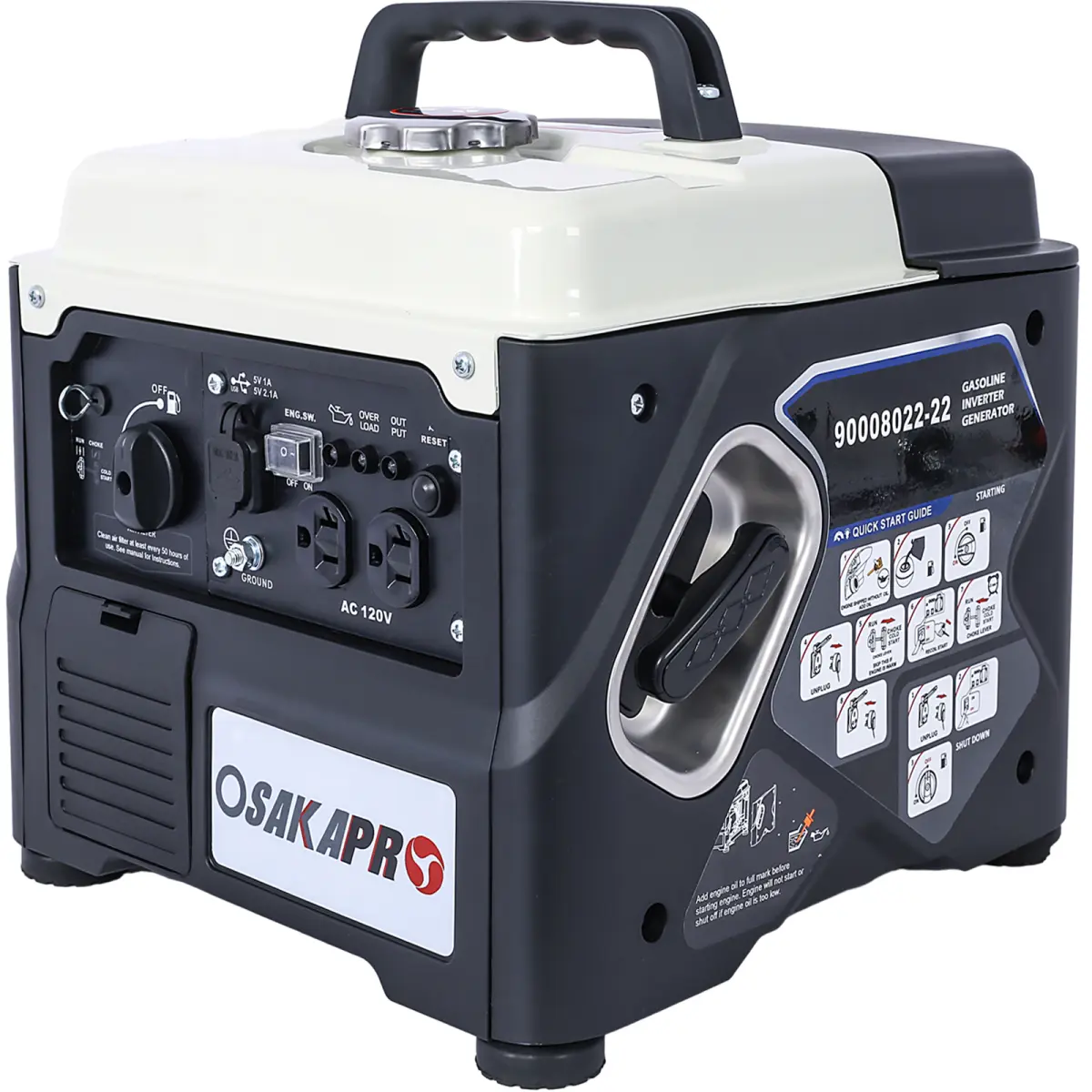 AobtkelPortable Inverter Generator,1200W ultra-quiet gas engine, EPA Compliant, Eco-Mode Feature, Ultra Lightweight for Backup Home Use & Camping