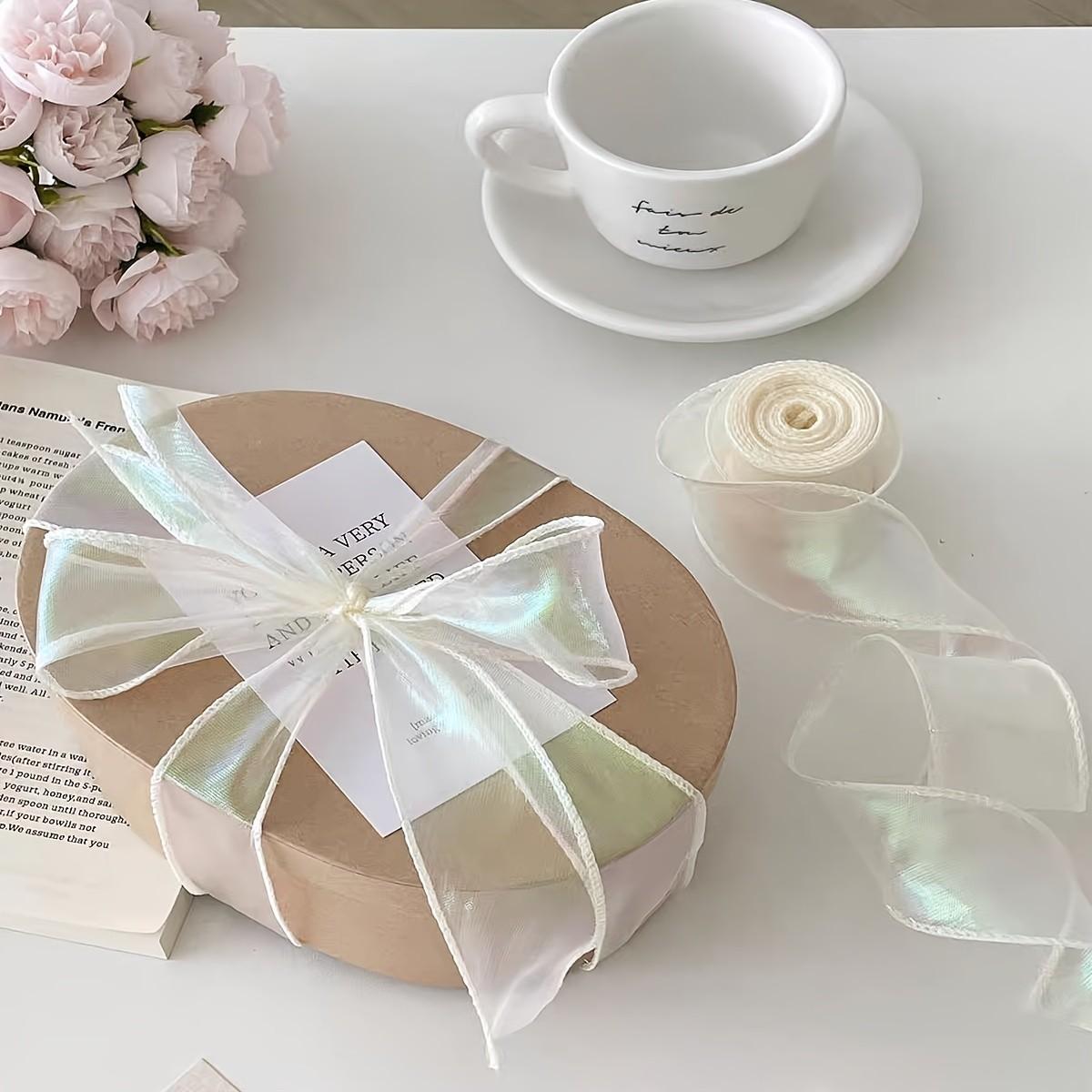 Elegant Wedding Flower Ribbon DIY Bow Bouquet Colorful Wave Satin Ribbon Gift Packaging, Perfect for Special Occasions & Decorations