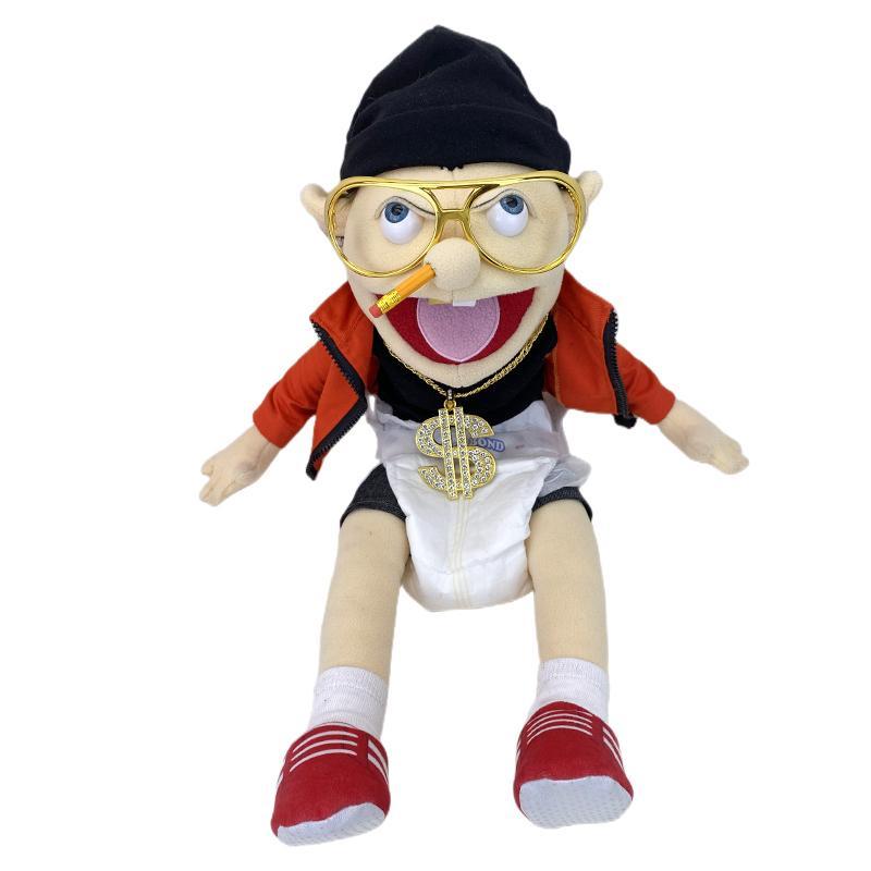 60cm Jeffy Series Hand Puppet Plush Toys Talk Show Party Props Cook Rock Singer Cosplay Stuffed Doll Halloween Xmas Gifts