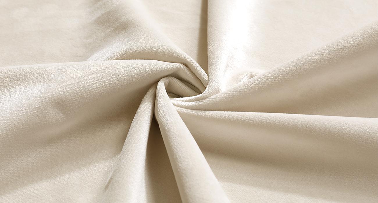 Queen Size Platform Bed Frame with 50.2" Headboard, Velvet Upholstered Bed Frame Queen with Vertical Channel Tufted Headboard & Footboard, Nailhead Trim, No Box Spring Needed, Cream