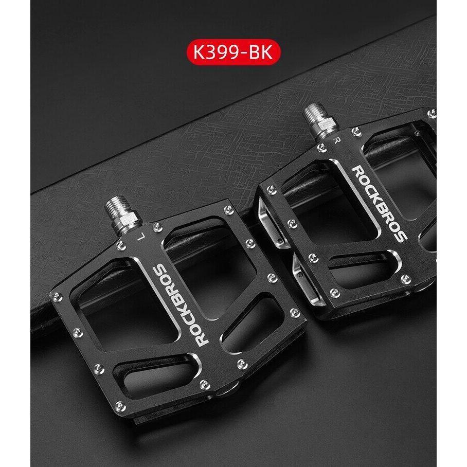 ROCKBROS Bicycle Wide Thread Pedals MTB Road Bike Dustproof Pedals Waterproof Aluminum Alloy Wear-resisting