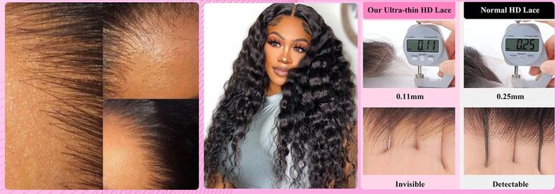 VIPbeauty 5x5 HD Ultra-thin Transparent Lace Closure Burmese Curly 12A Brazilian Virgin Human Hair Closure Free Part Pre Plucked with Baby Hair Natural Black