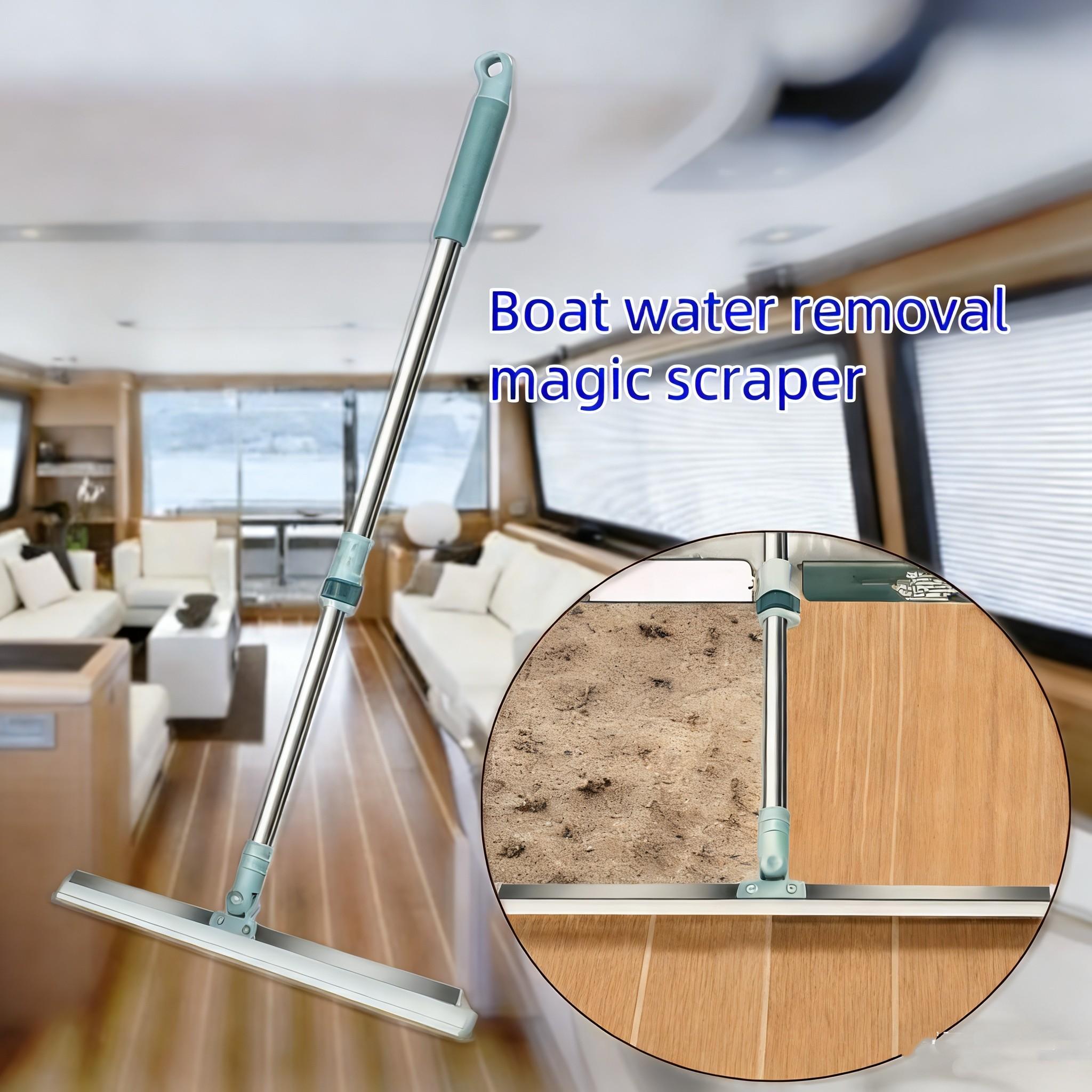 Home Extendable Silicone Magic Broom, Multi-Functional Dry Wet Use Scraper, Ergonomic Handle, Quick Drain Dust-Free Cleaning Tool