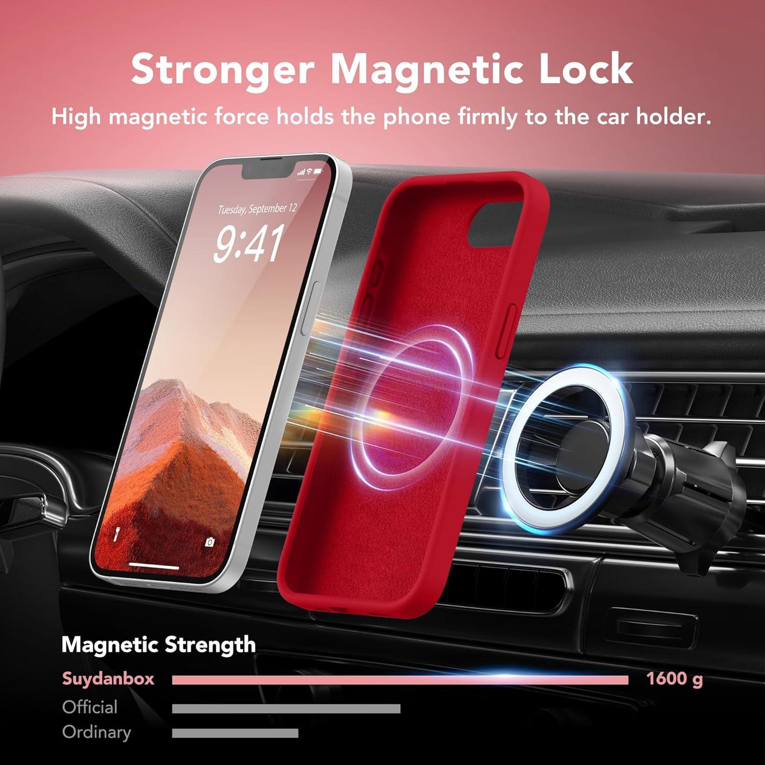 Magnetic for iPhone 17E 16E Case, Compatible with MagSafe, [Soft Anti-Scratch Microfiber Lining] Slim Silicone Shockproof Protective Phone Case for iPhone 16E 17E 6.1" Cover Casing