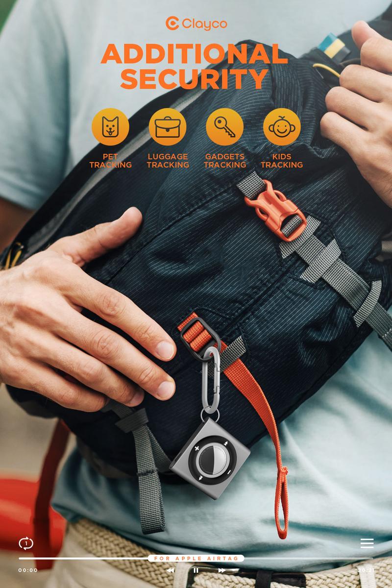 SUPCASE for Apple AirTag Case with Keychain Carabiner, Anti-Scratch Shockproof Soft Silicone Protective AirTag Holder Accessories for Dog Cat Collar, Keys, Luggage, Backpacks