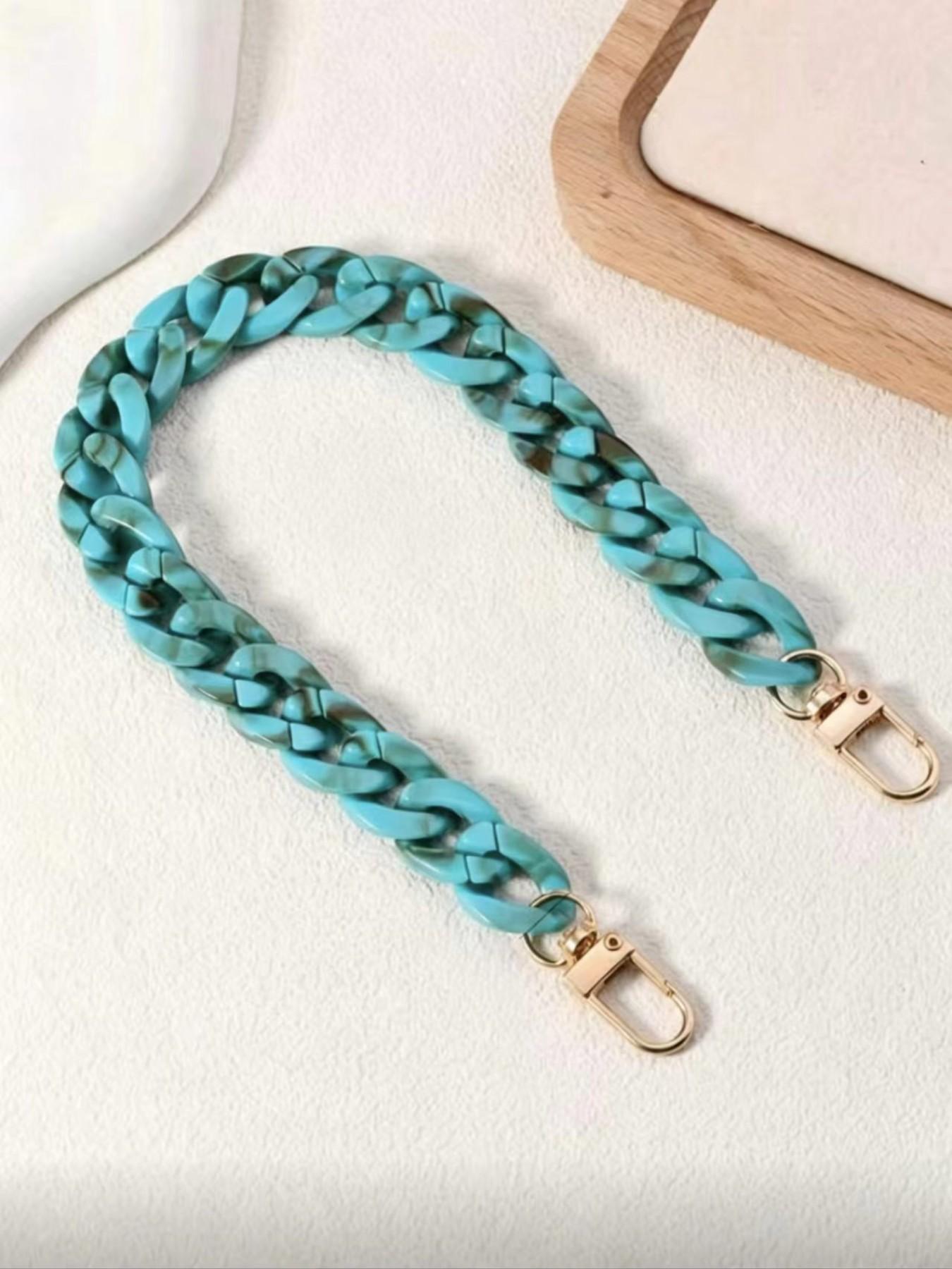 Turquoise Color Chain Accessories, Women's Bag Shoulder Strap, Decorative Necklace, Waist Belt, Boho Style Phone Chain, Cell Phone Strap, Cell Phone Charm