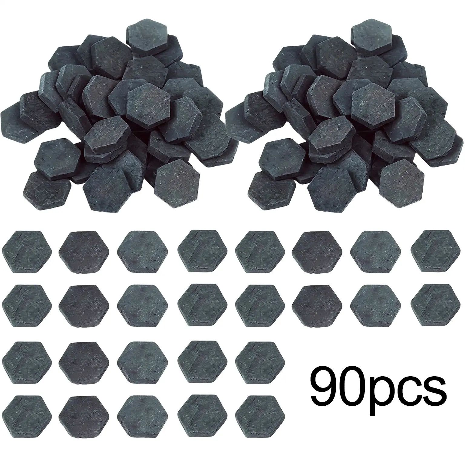 90pcs Miniature Bricks Models, Hexagon Creative Building Blocks, Dark Tiny Fake Bricks, DIY Craft, Dollhouse, Garden Path Decor, Bulk Set