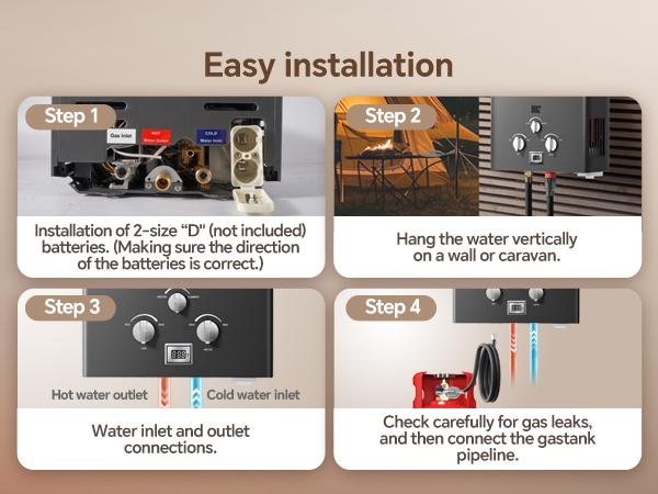 Ranein 18L Tankless Water Heater, Propane Gas, Outdoor Up to 4.74 GPM, 85,300 BTU On-Demand Instant Hot Water Heater Ranein 18L Tankless Water Heater, Propane Gas, Outdoor Up to 4.74 GPM, 85,300 BTU On-Demand Instant Hot Water Heater