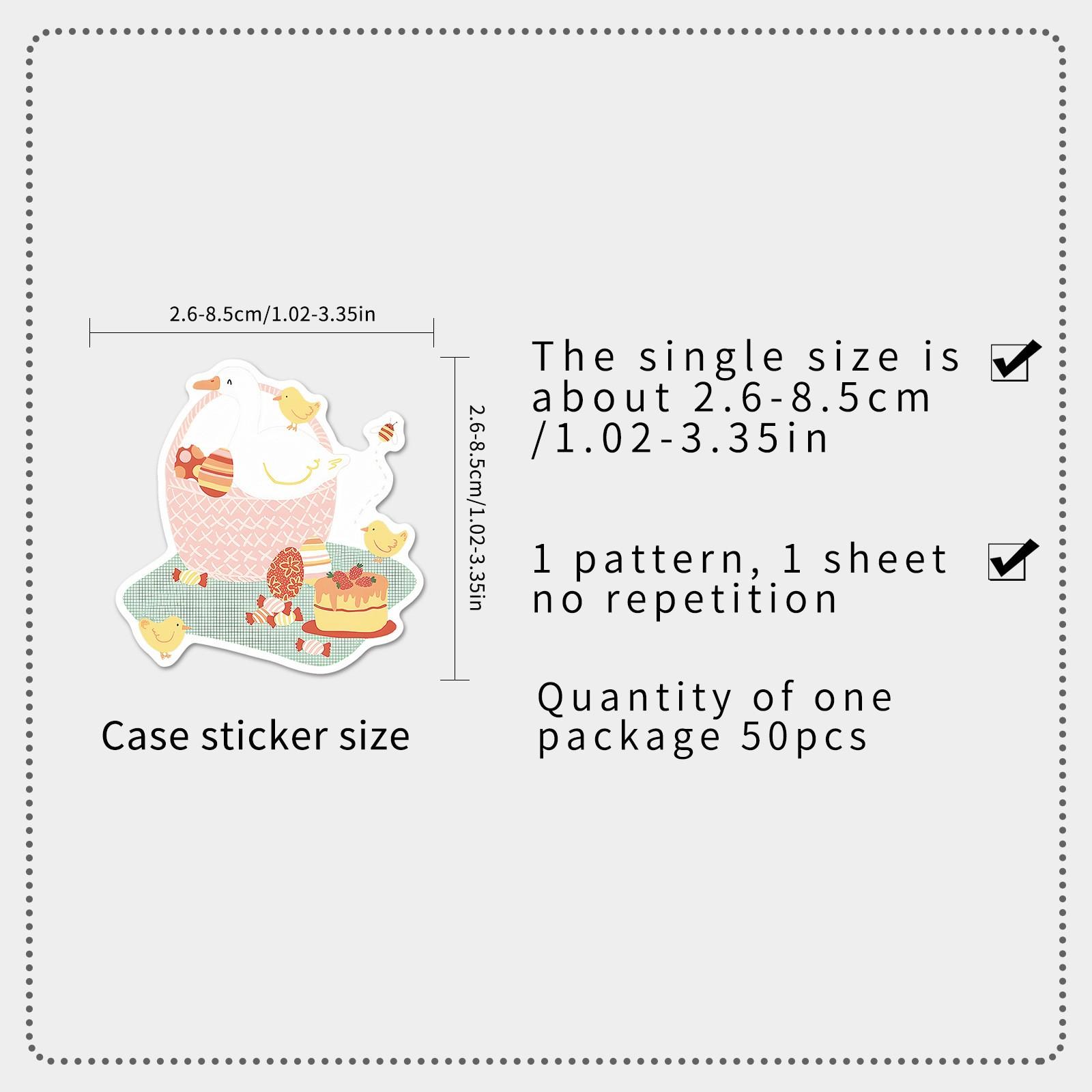 50pcs Cute Goose Stickers, Kawaii Goose Waterproof Vinyl Decals, Cartoon Animal Stickers for Laptop, Water Bottle, Luggage, DIY Scrapbook