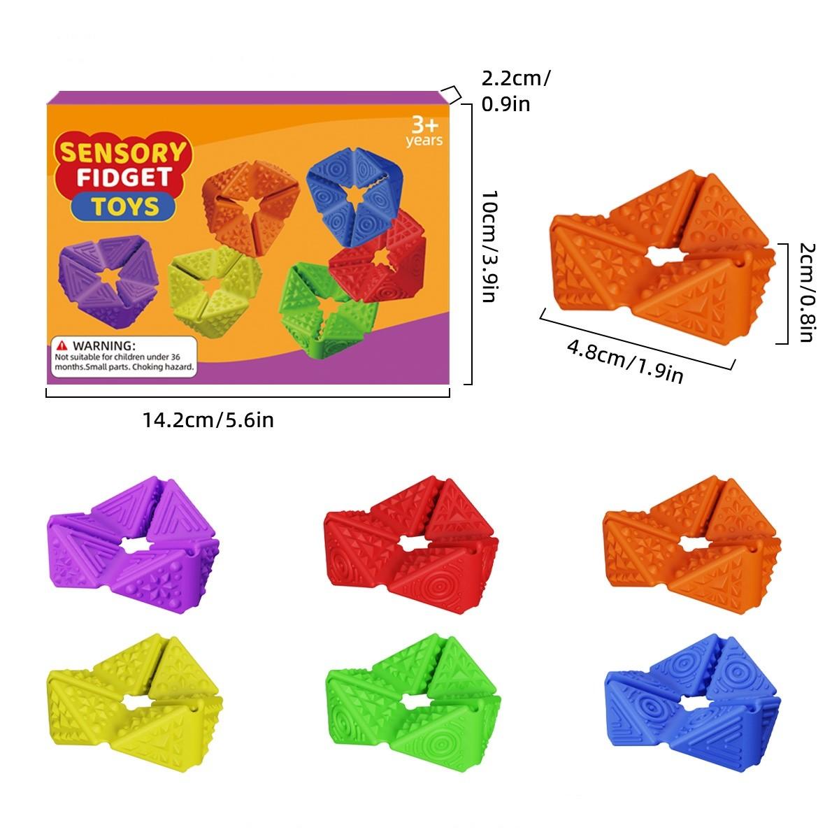 Sensory Fidget Toys for Kids and Adults, Textured Flip Cube, Stress Relief for Teens with Anxiety, Adhd, Autism, Classroom, Office Use