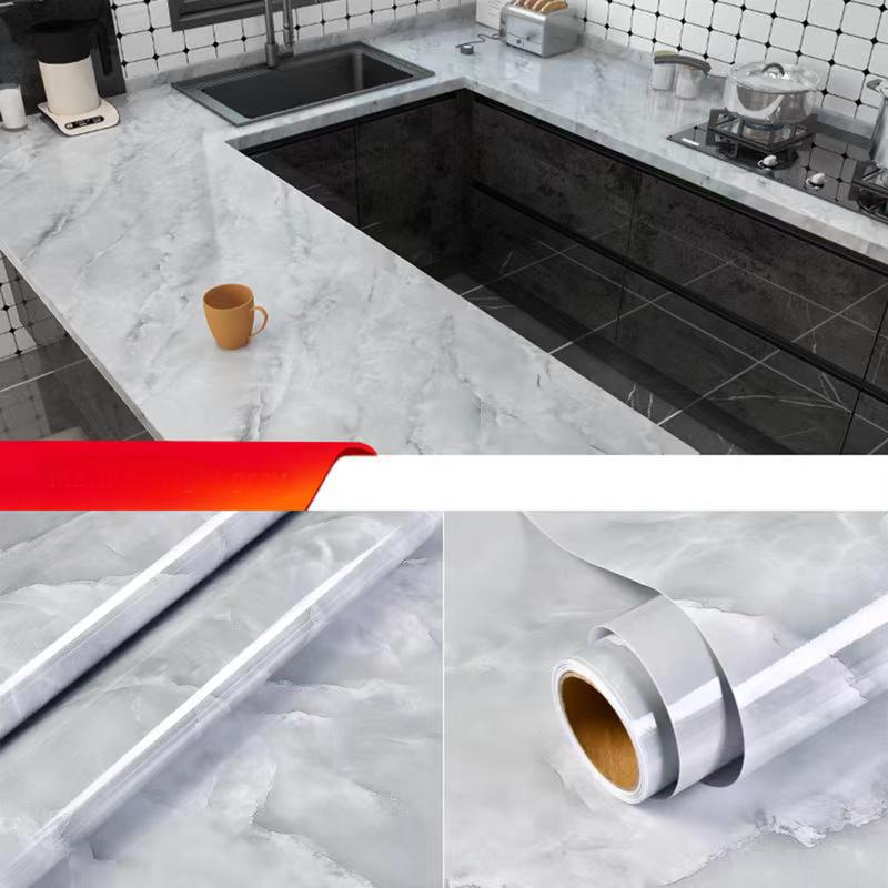 Marble patterns and concrete wallpaper Minimalism Style Imitation, Waterproof Oil Proof Self-Adhesive, Peel And Stick Contact Paper For Living Room, Kitchen, Bedroom, Home And Dormitory Furniture Decoration, 1 Roll(23.62*393.7inch/60*1000cm/40*300cm papel