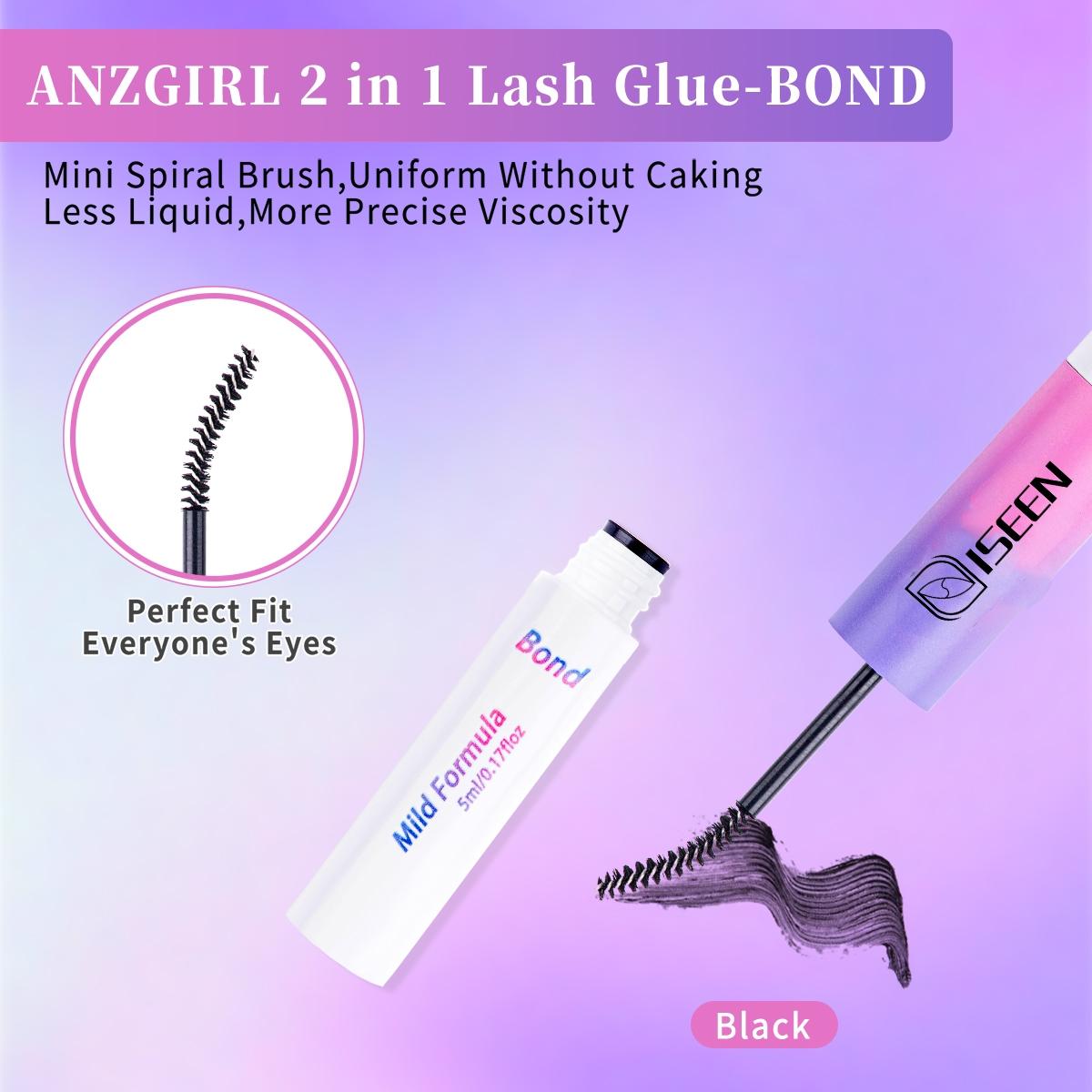Natural Look Eyelash Extensions Kit, DIY Eyelash Extensions, 1 Set False Eyelashes with Glue & Tweezers & Brush & Glue Remover, Professional Eye Enhancement Tools for Women, Makeup Gift
