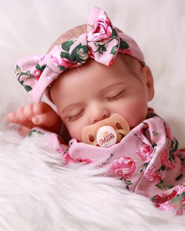 BABESIDE Reborn Baby Dolls - 17/20 Inch Cute Soft Vinyl Realistic Baby Doll Girl Poseable Smiling Real Life Rebornbabydoll with Complete Accessories for 3+ Years Old Gifts