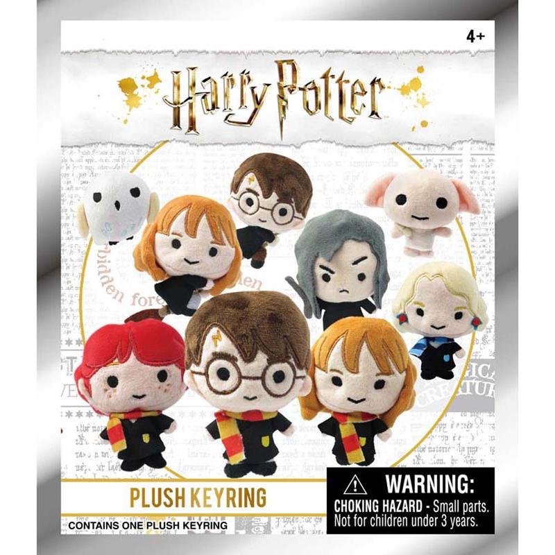 1PC Harry Potter Officially Licensed Harry Potter Plush Bag Clip Fabric Doll Keychain Random Blind Bag Blind Box Toys Hermione with Scarf Ron  Harry with Broom & Wand Owl Funny and Cute Birthday Gift